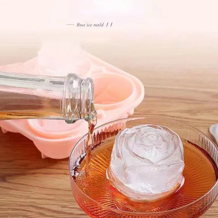 Силиконова форма за лед с 4 рози
